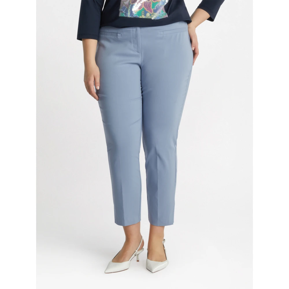 Fiorella Rubino Rechte broek met Lenzing™ Ecovero™ Viscose Blue Dames