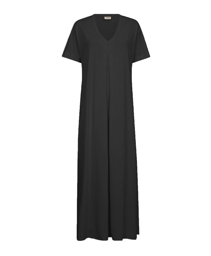robe-noire-en-jersey-a-col-en-v