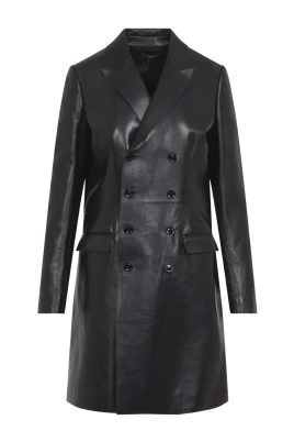 Silky Guanteria Läder Sartorial Peacoat