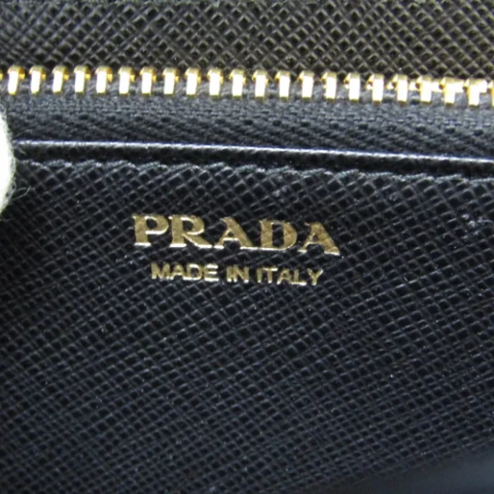 Prada Vintage Pre-owned Leather clutches Black Dames