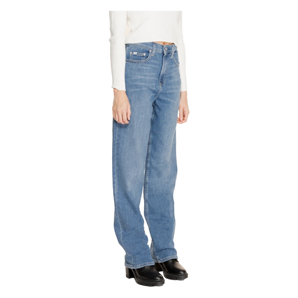 Calvin Klein High Rise Loose Jeans Herfst Winter Collectie Blue Dames