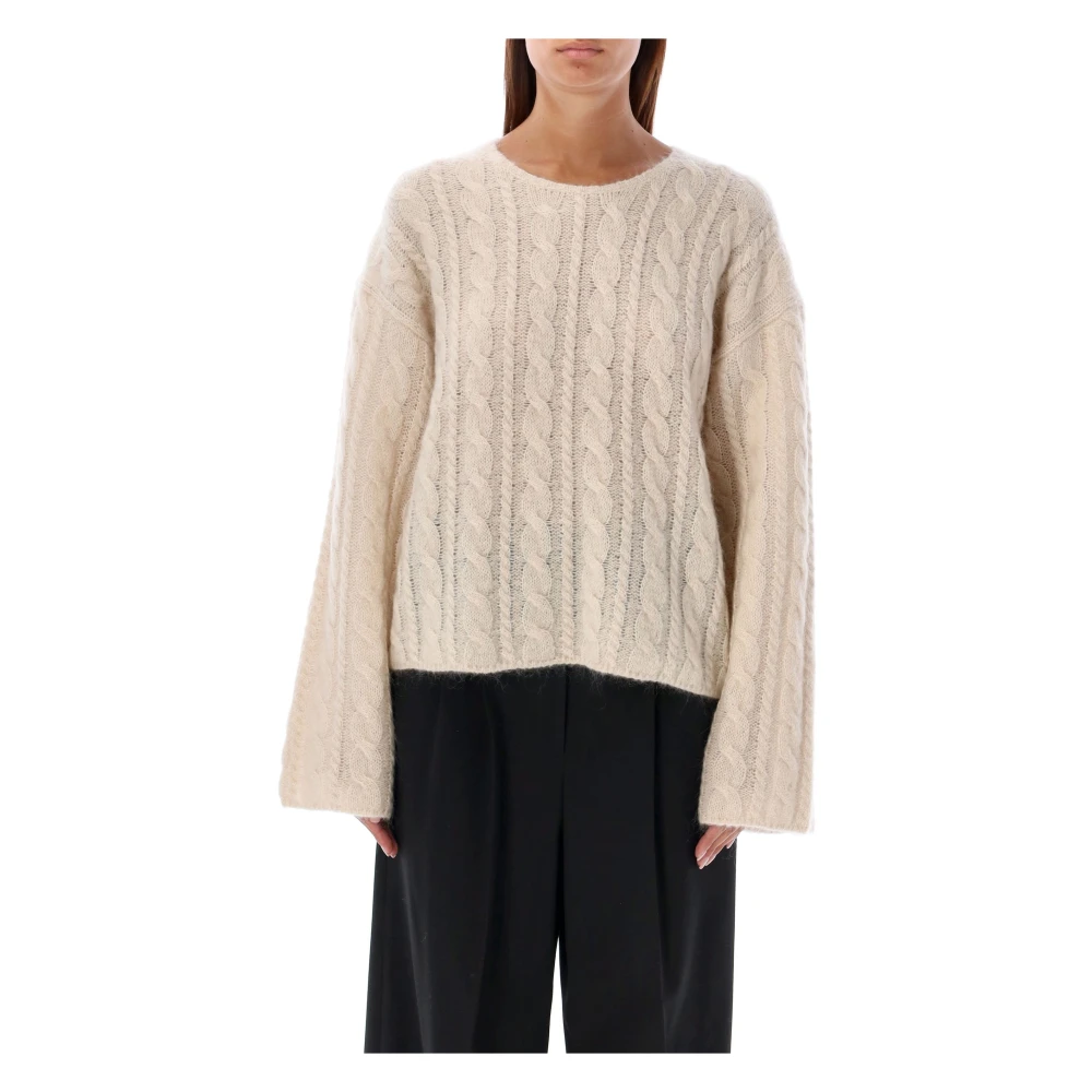 By Malene Birger Gezellige Cable Knit Sweater Cierra By Herenne Birger Beige Dames