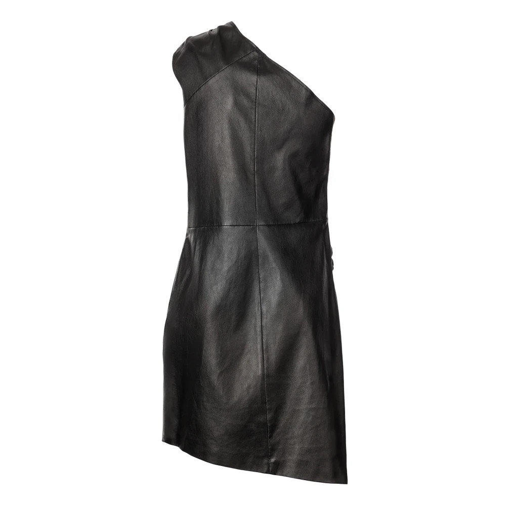 Givenchy Mouwloze Leren Jurk Black Dames