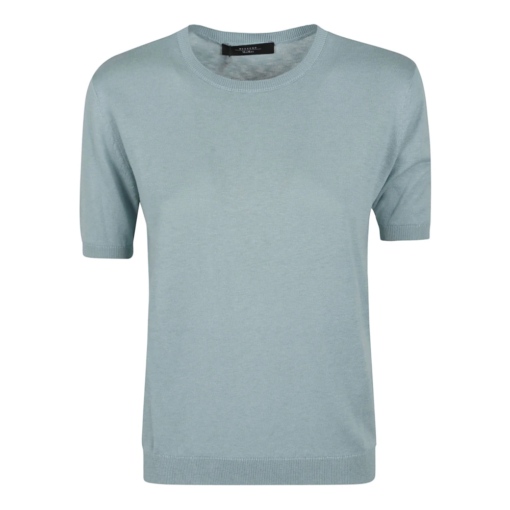 Max Mara Weekend Groene Zijden Trui Ronde Hals Green Dames