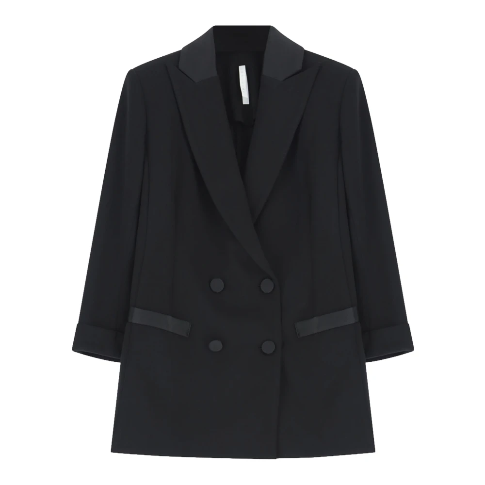 Imperial Women's Black Giacca Doppio Petto