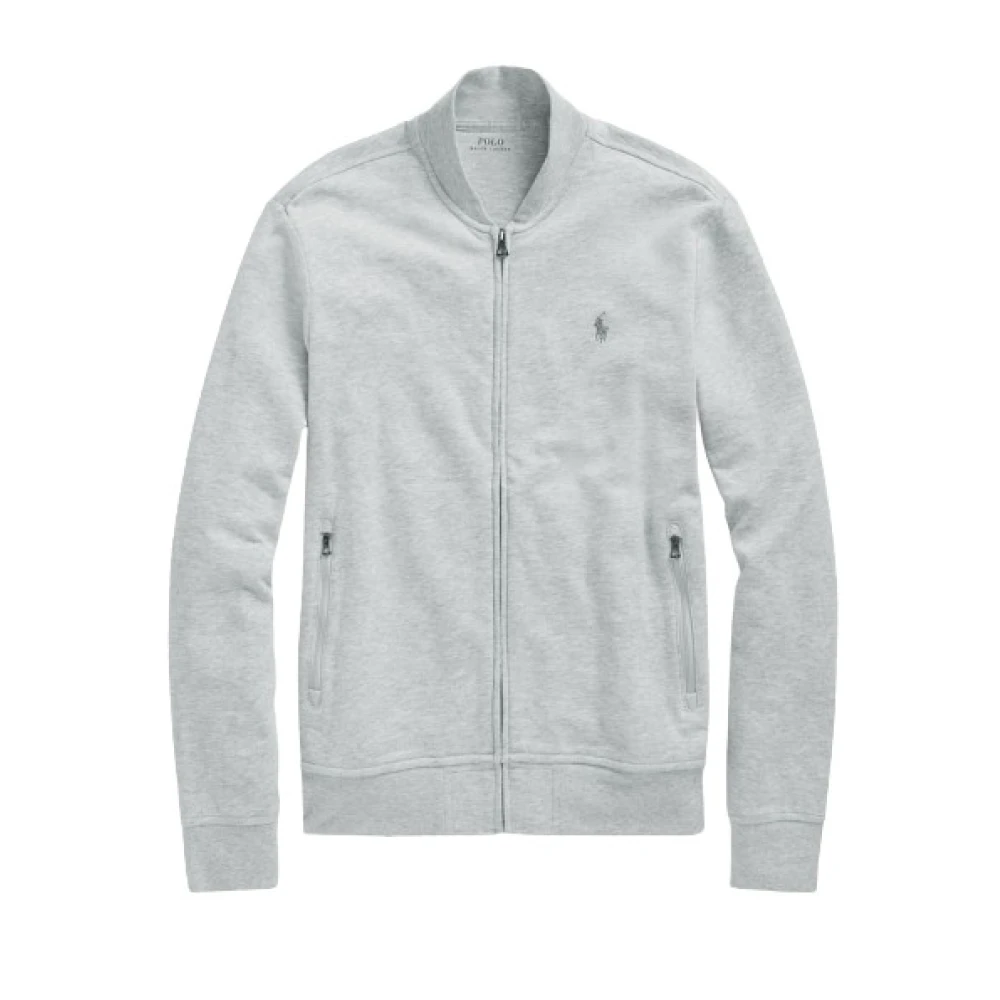 Polo Ralph Lauren Baseball-inspirerad zip-through sweatshirt Gray, Herr