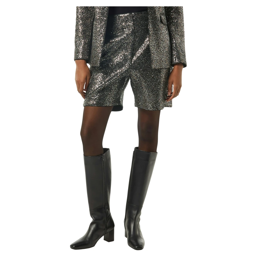comma Paillet High-Rise Shorts Black Dames