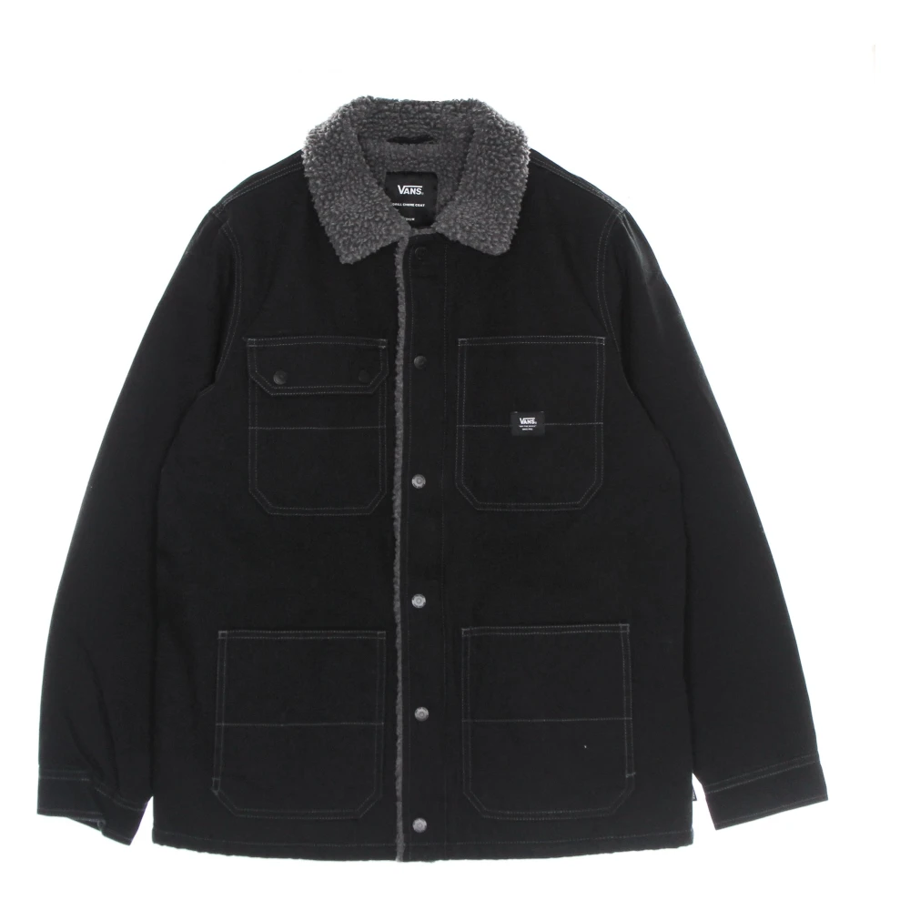 Vans Canvas Workwear Jacket met Sherpa Kraag Black Heren