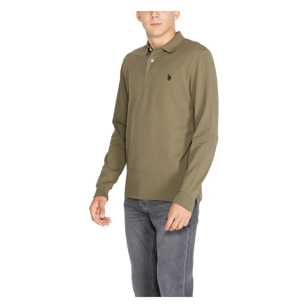 U.s. Polo Assn. Groen Polo Shirt Lange Mouw Mannen Green Heren