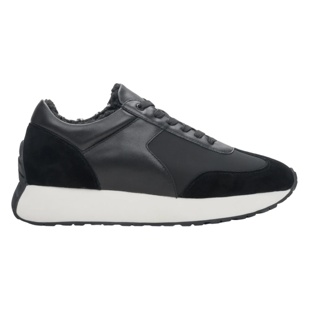 Estro Black Sneakers, Female, 3 Uk, Low-Top Trainers For Winter