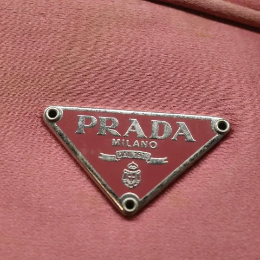 Prada Vintage Pre-owned Canvas clutches Pink Dames