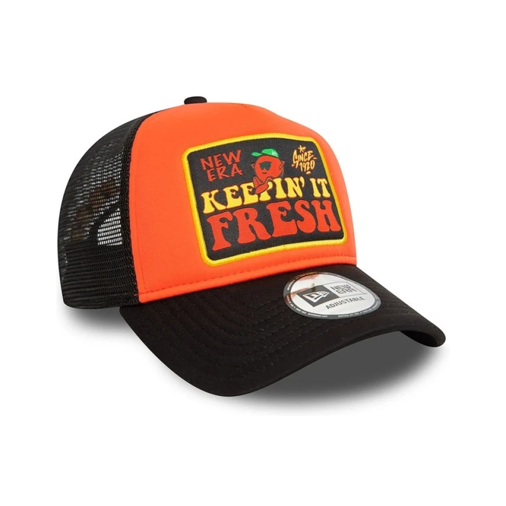 new era Zwarte Patch Trucker Hoed Multicolor Heren
