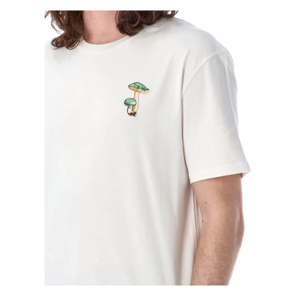 Jil Sander Korte mouwen T-shirt met paddenstoel White Heren