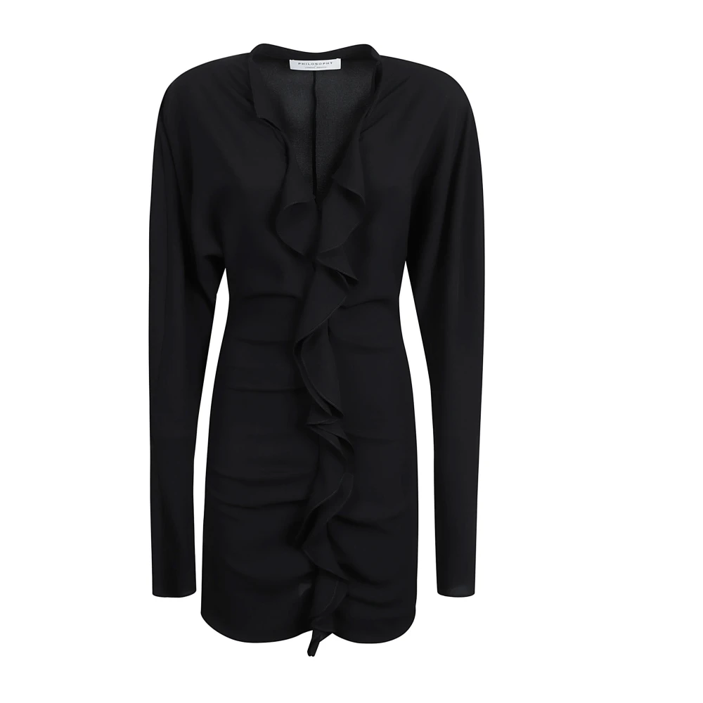Philosophy di Lorenzo Serafini Zwarte jurk van Lorenzo Serafini Black Dames