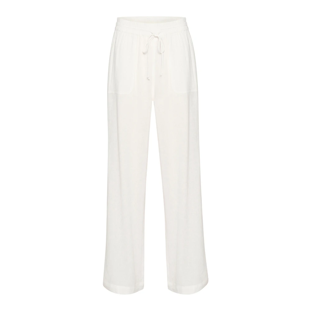 Kaffe Wijde broek in Krijt White Dames
