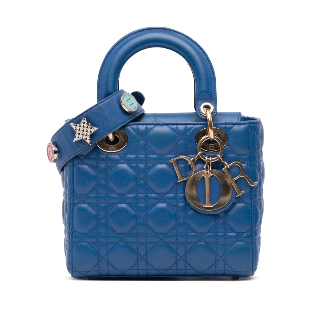 Dior Vintage Women's Blue Pre-Owned Top Handle Handbag