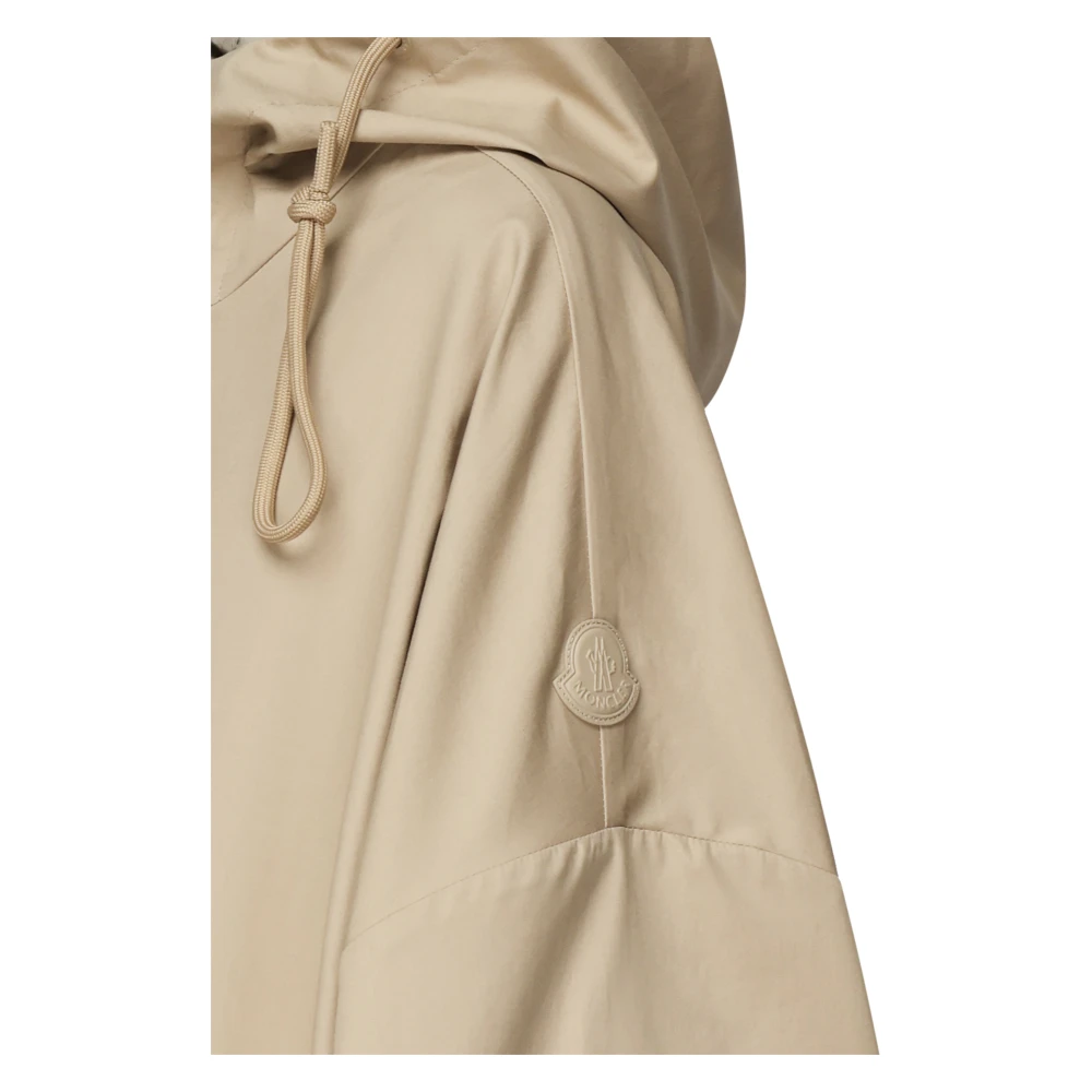 Moncler Beige Short Parka Coat Beige Dames