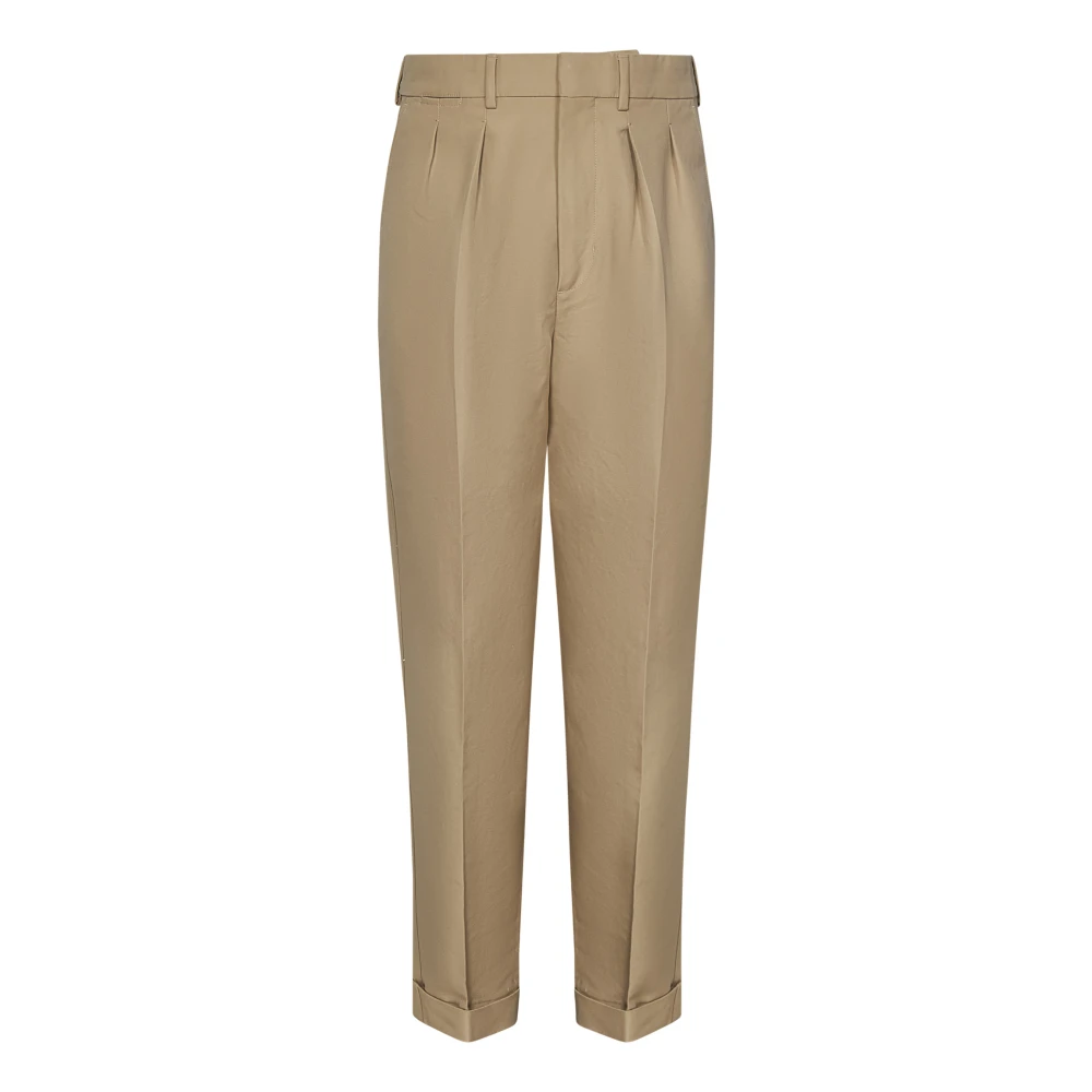 Tom Ford Beige Satijnen Katoenen Broek Aw24 Beige Heren