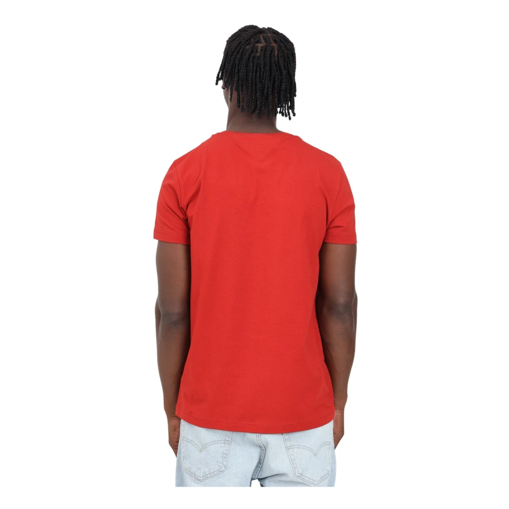 Tommy Hilfiger Rood korte mouw T-shirt Casual Stijl Orange Heren