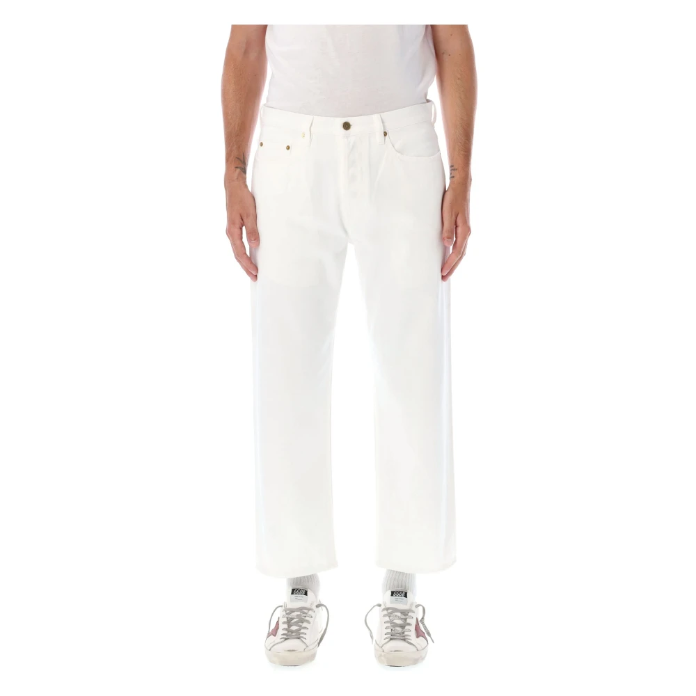 Golden Goose Witte Skate Denim Jeans White Heren