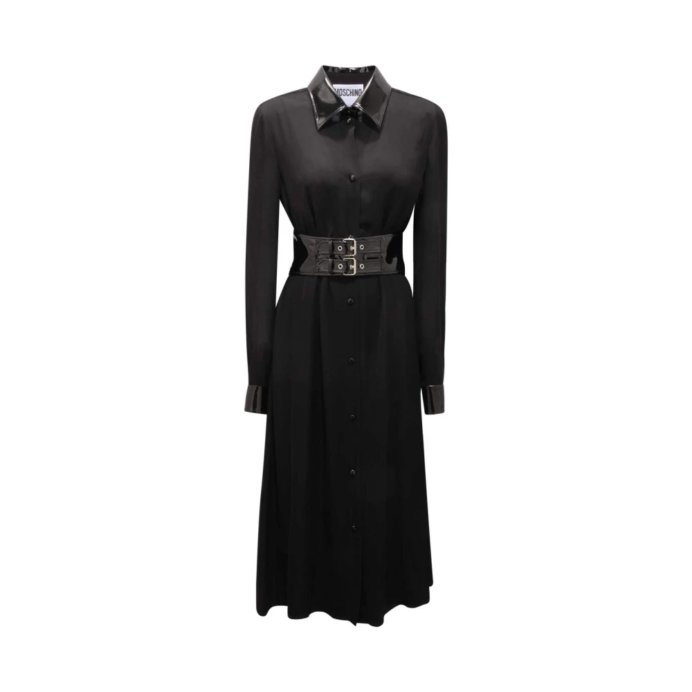 Moschino Black Shirt Dresses, Female, L, E J0464 Shirt Dress