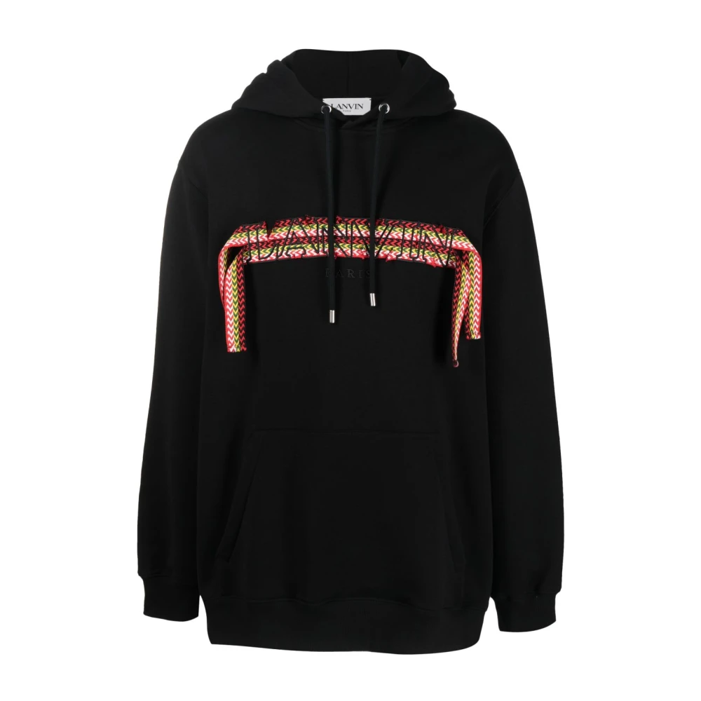 Lanvin Zwarte Hoodie voor een stijlvolle uitstraling Black Heren