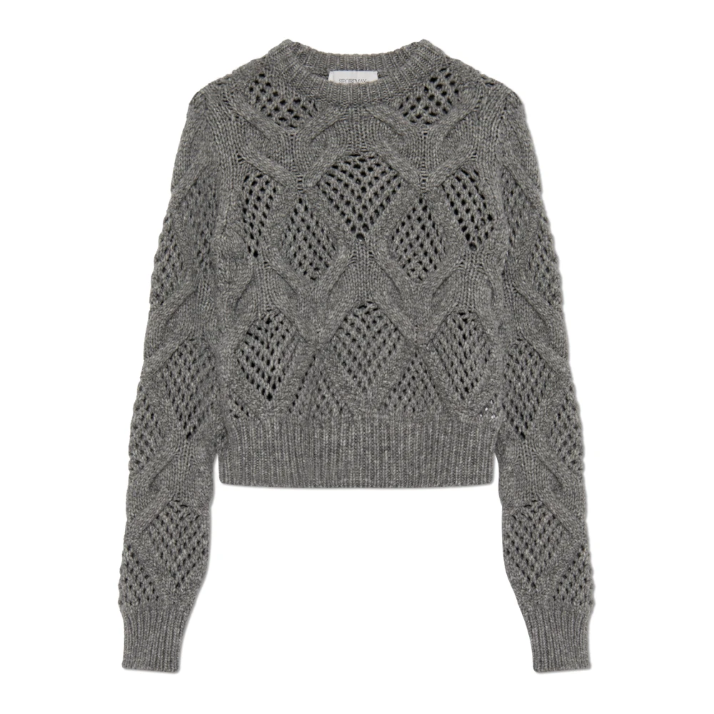 SPORTMAX Gevlochten trui Gray Dames