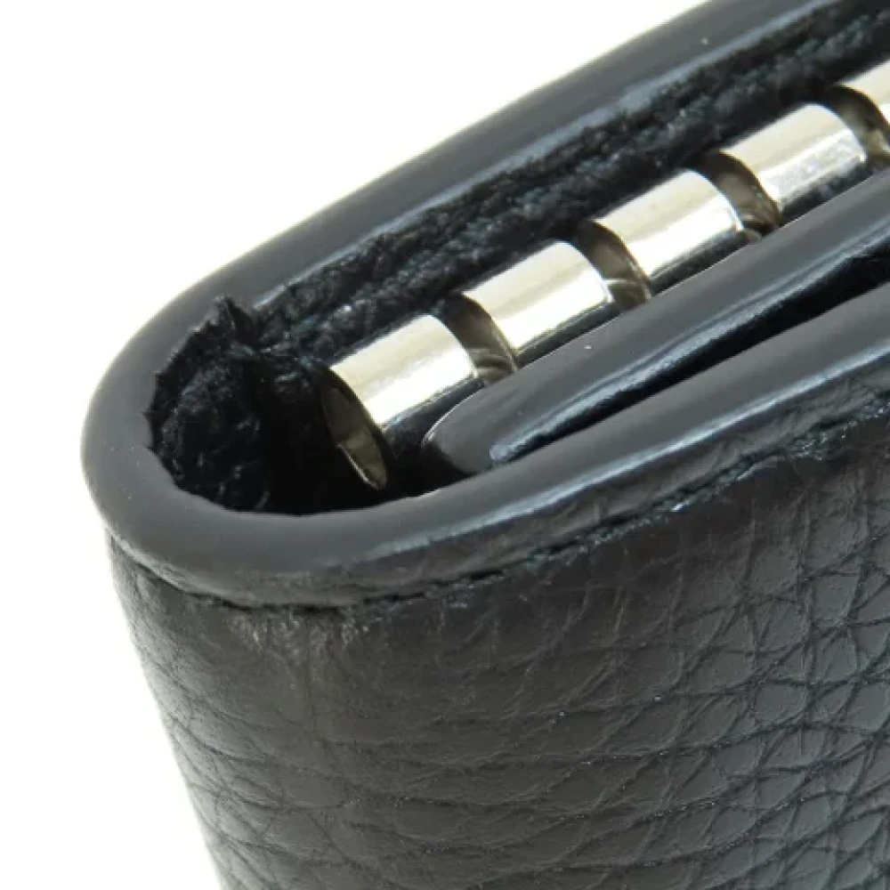 Gucci Vintage Pre-owned Leather key-holders Black Dames