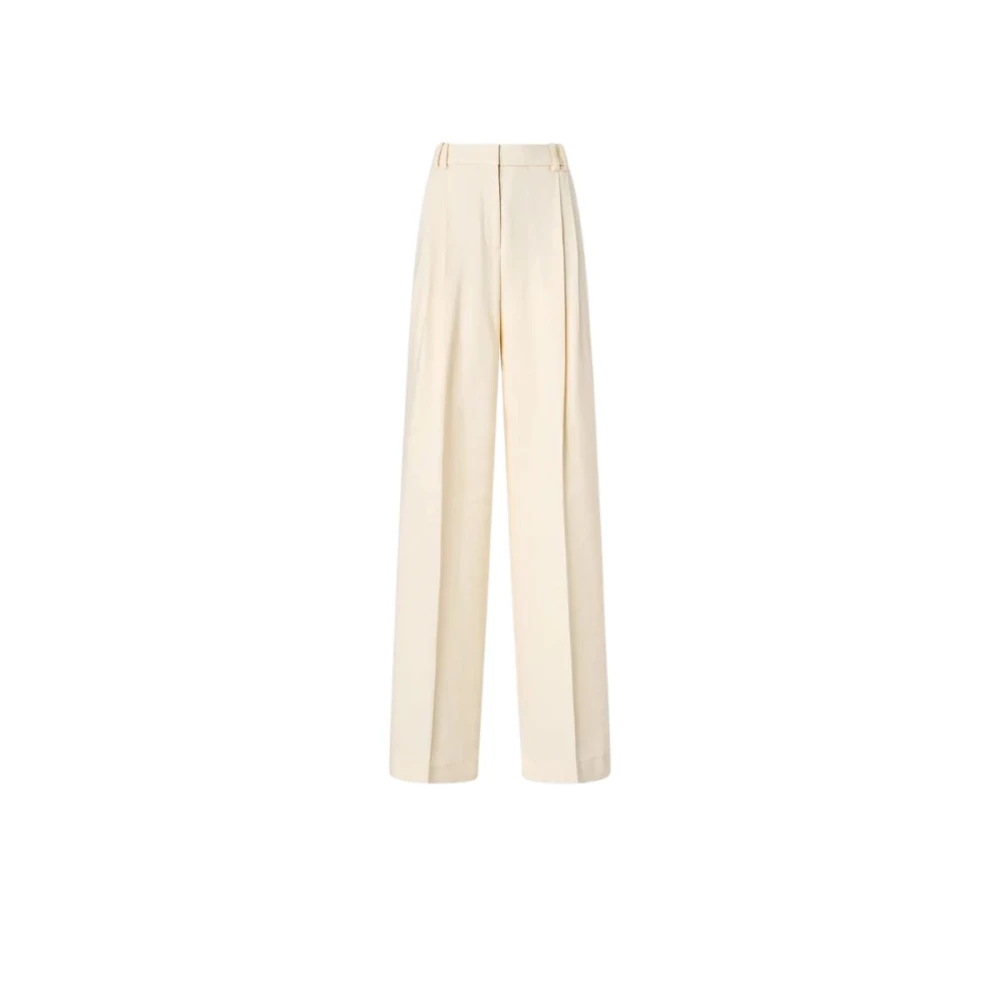 Pinko Women's White Wide Trousers, S, Brescello Wide Trousers