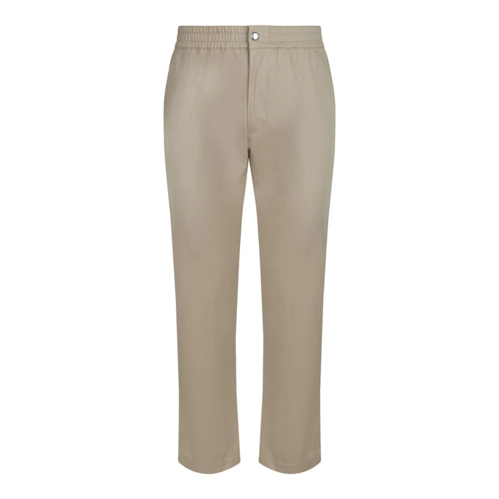 Maison Kitsuné Beige Katoenen Tapered Leg Broek Beige Heren