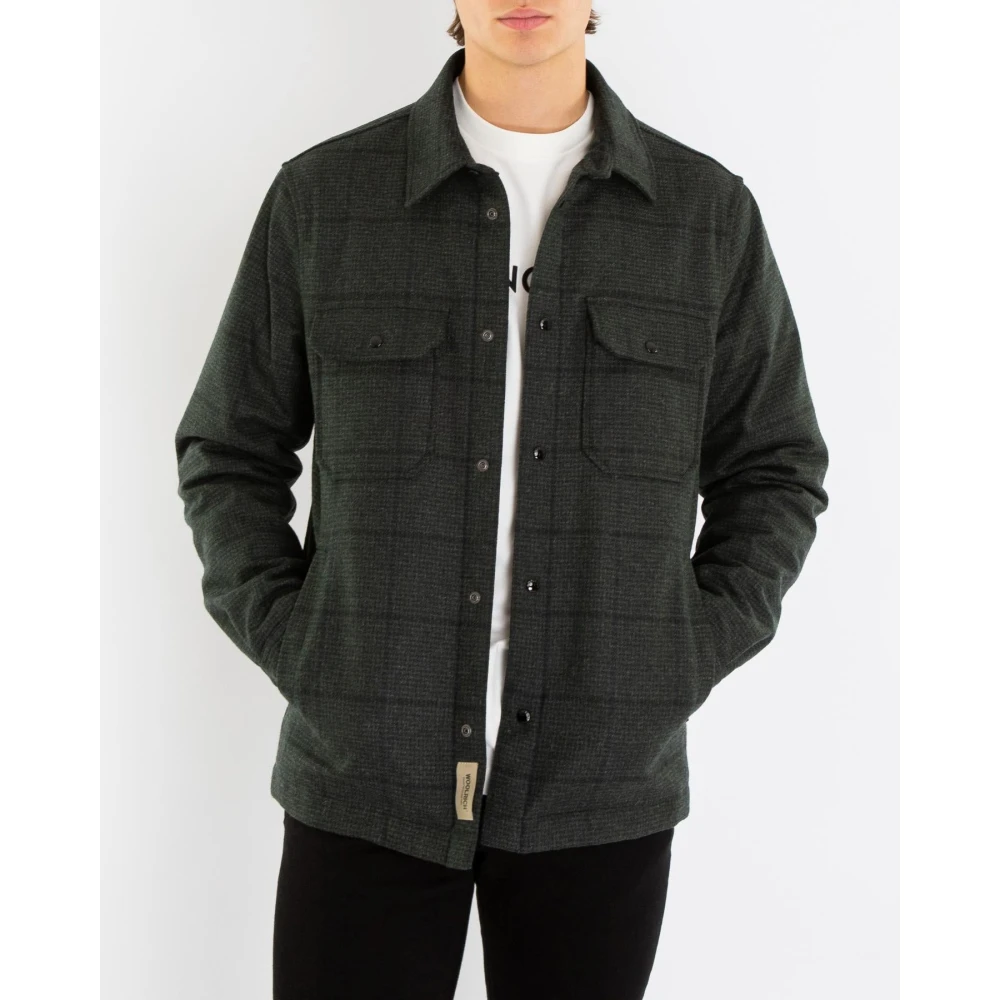 Woolrich Alaskan Wool Overshirt Green Heren