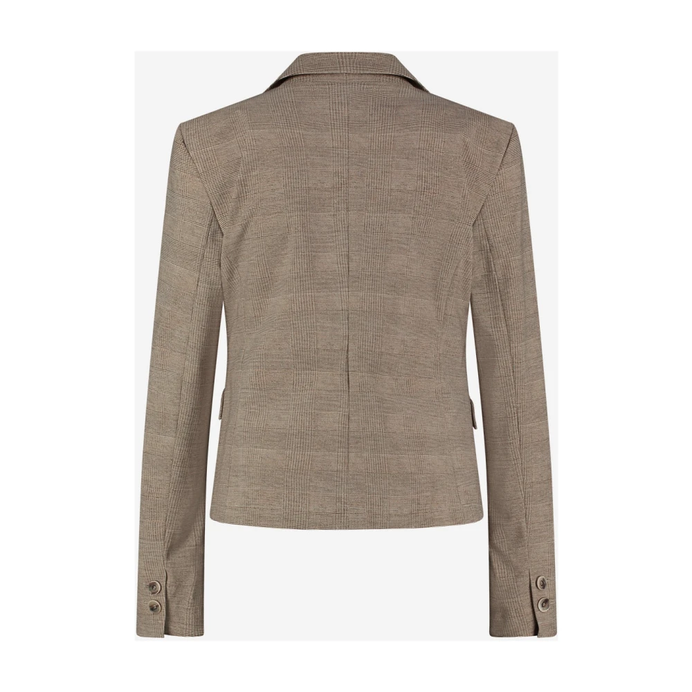 Jane Lushka Tijdloze Elegantie Blazer Beige Dames