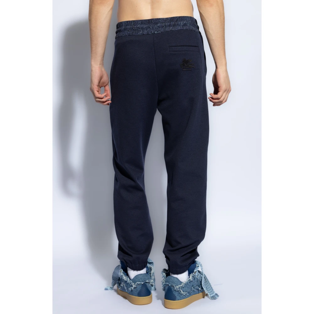 ETRO Sweatpants met logo Blue Heren