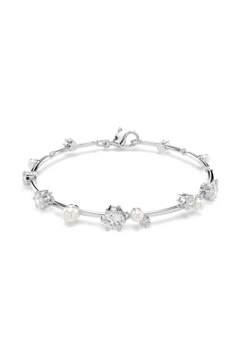 Kristallarmband i silverstil