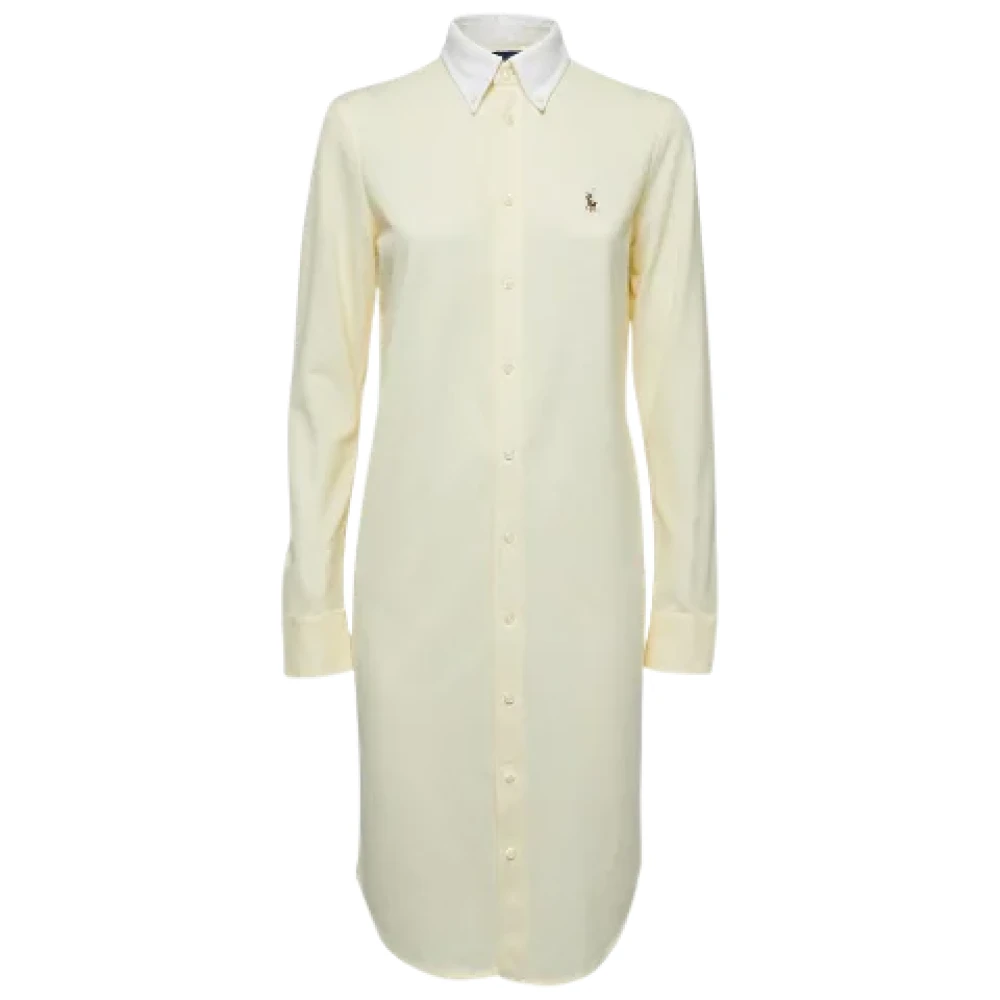 Ralph Lauren Pre-owned Cotton dresses Yellow Dames