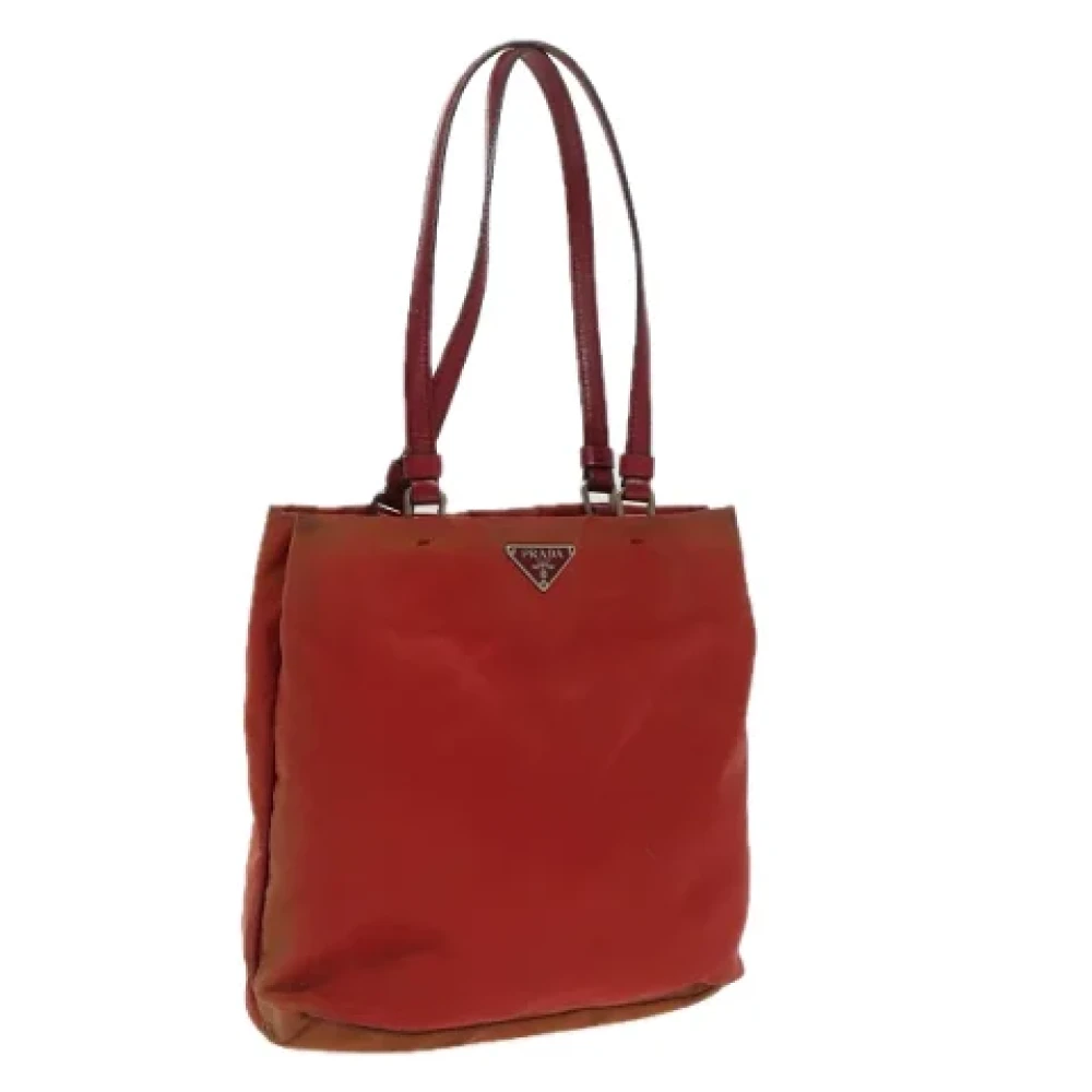 Prada Vintage Pre-owned Nylon prada-bags Red Dames