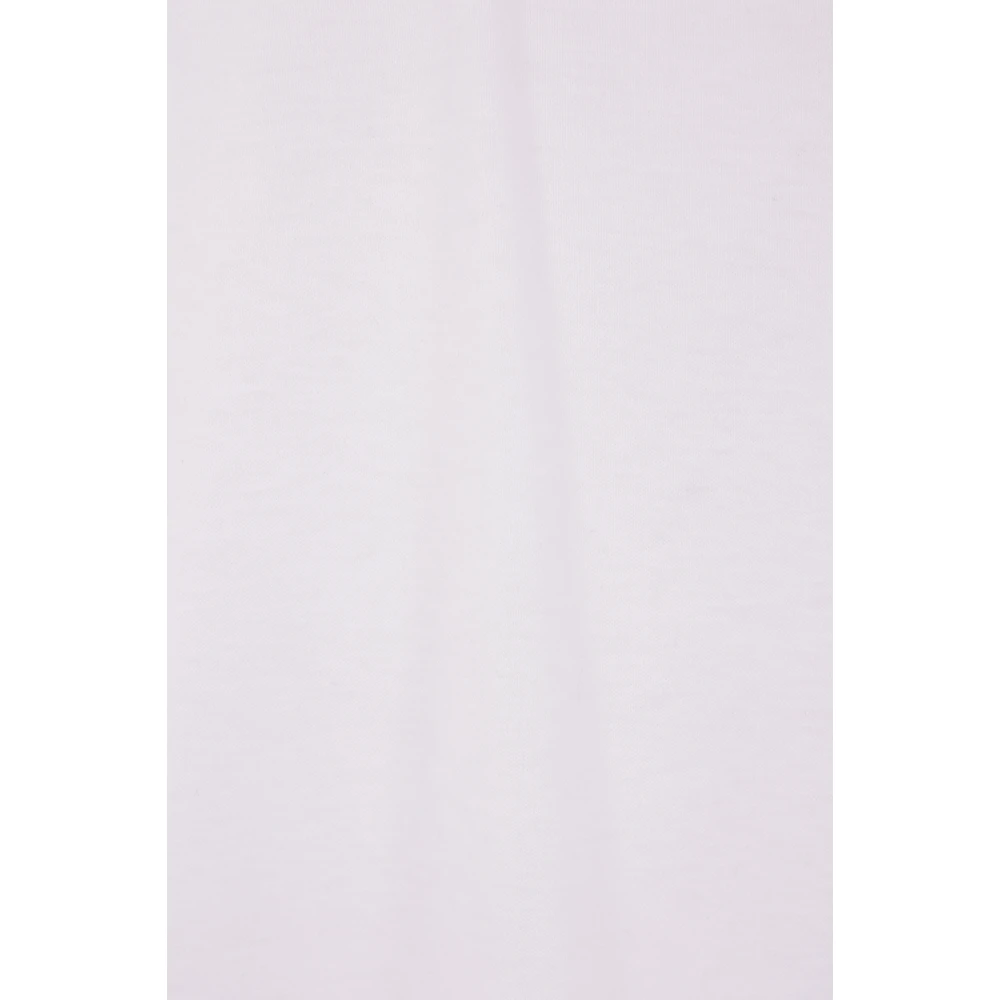 Giorgio Armani Logo Print Katoenen T-shirt White Heren