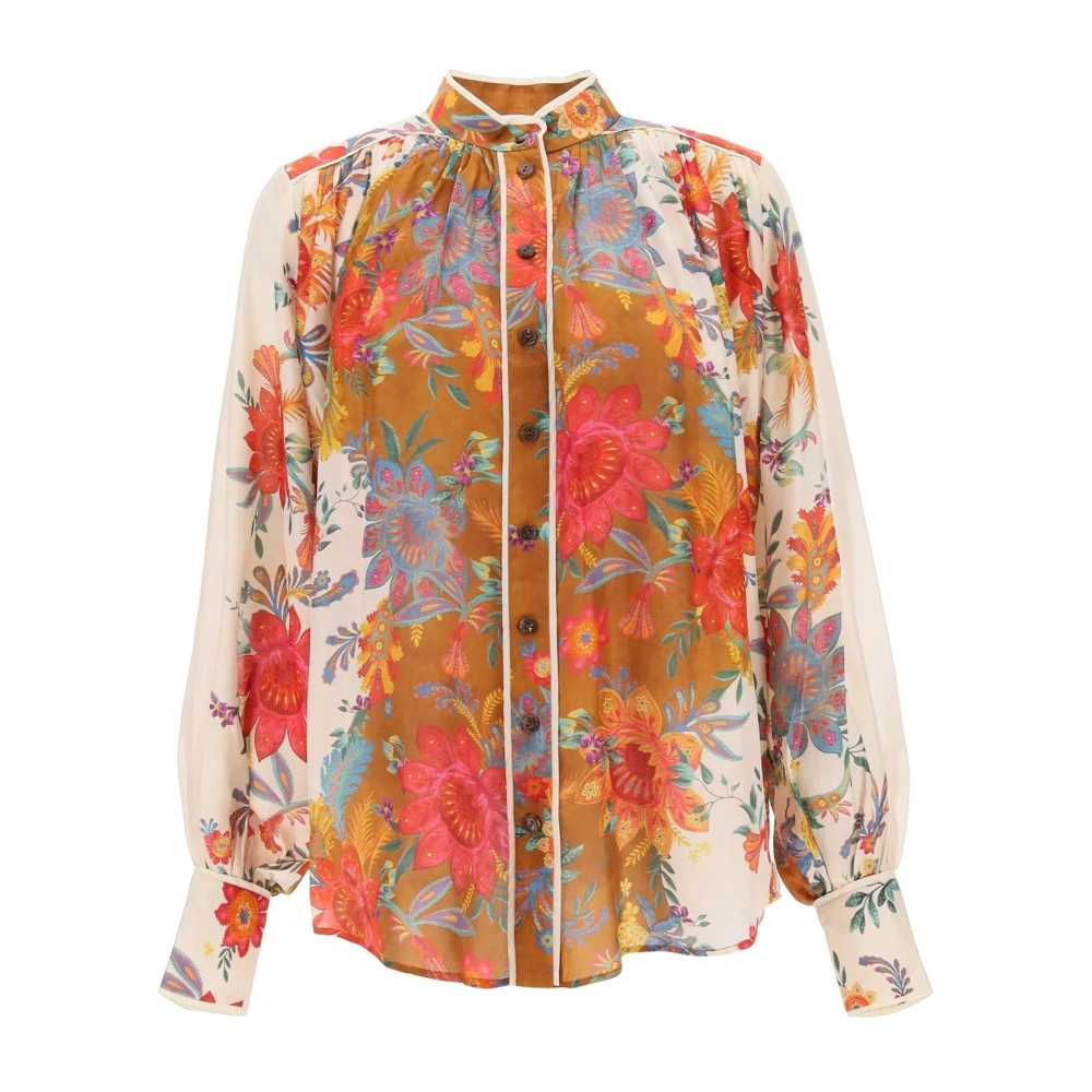 Zimmermann Zijden blouse met bloemenmotief Multicolor Dames