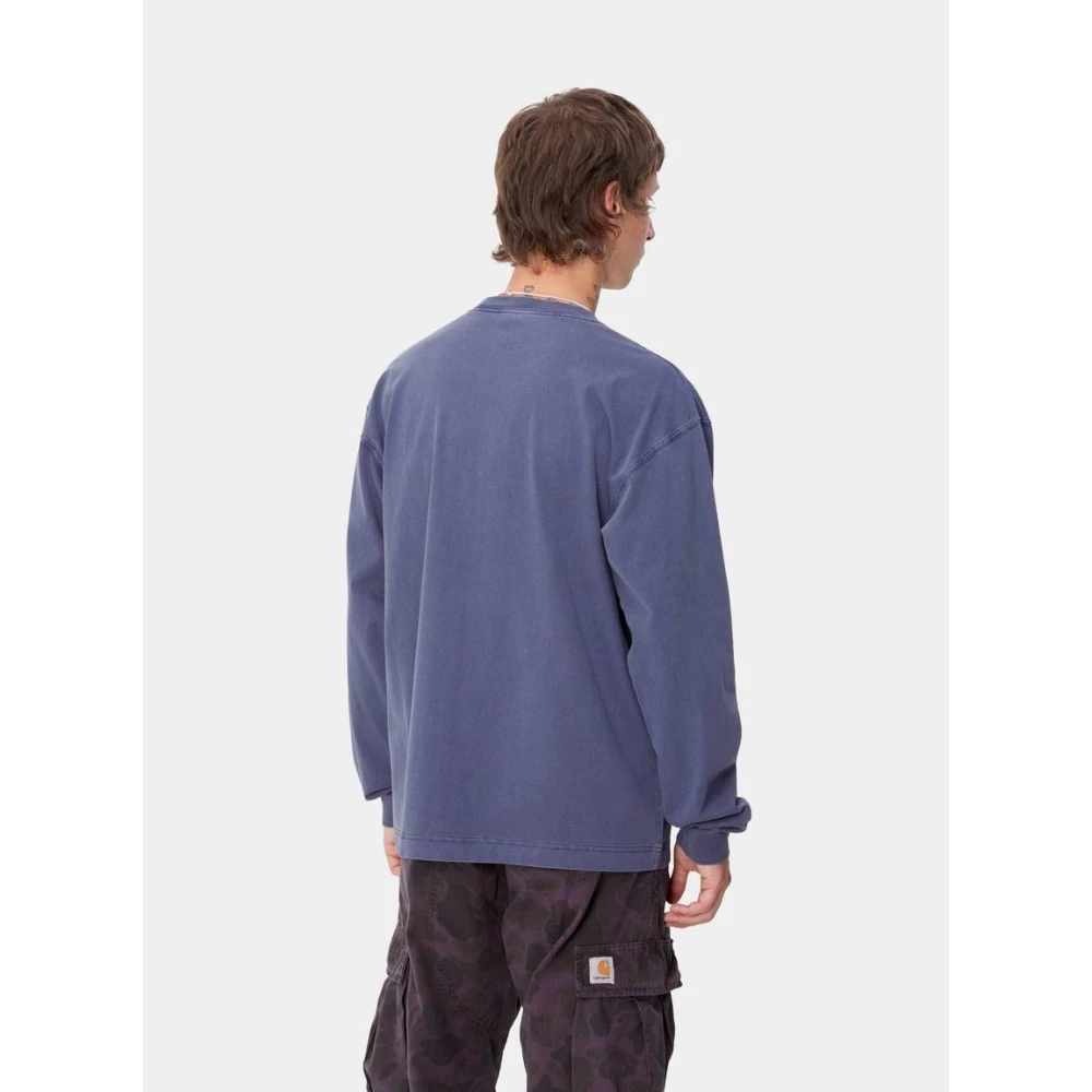 Carhartt WIP Ruimvallend T-shirt met lange mouwen Aura Blue Heren