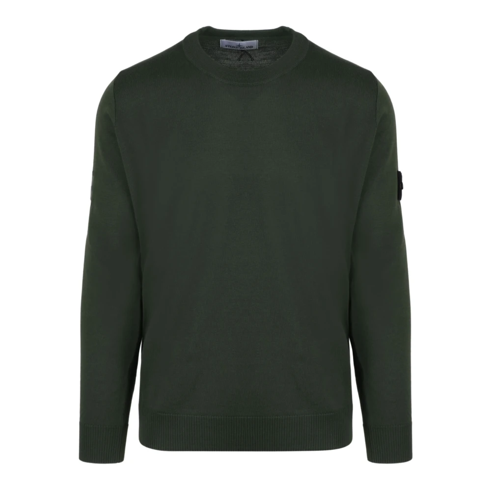 Stone Island Merino Wol Trui Green Heren