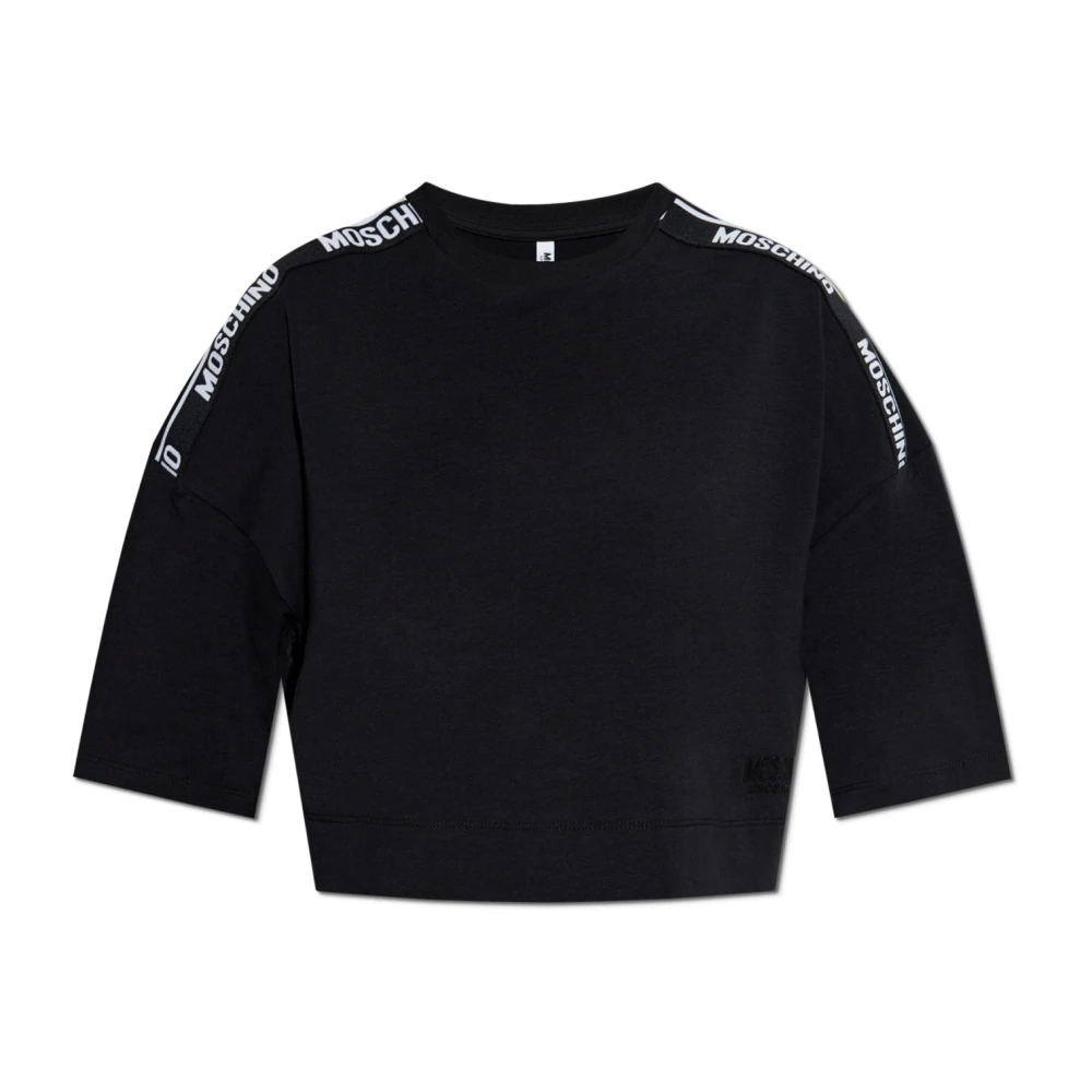 Moschino Femme Noir Tops, Taille: 42 Fr T-Shirt Avec Logo