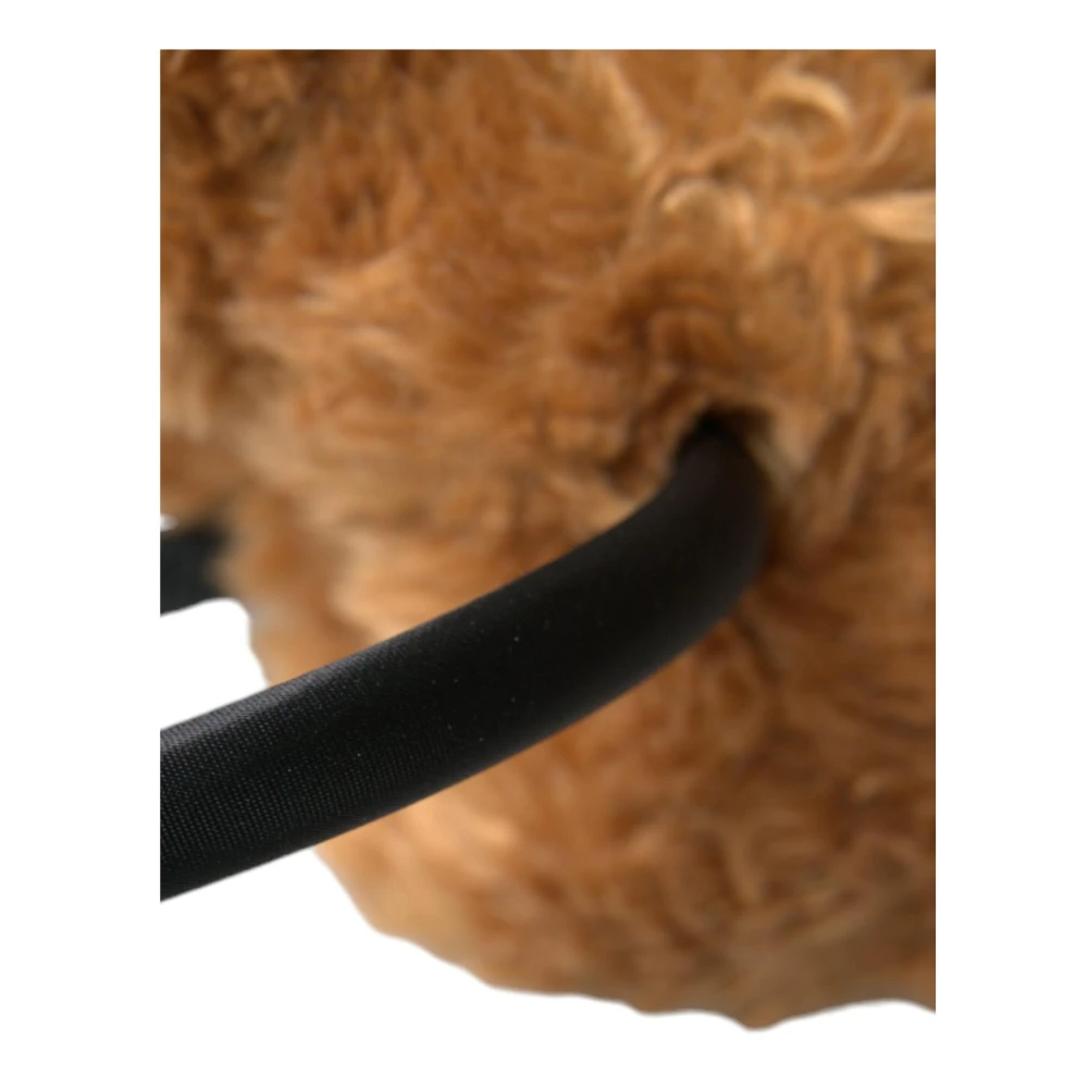 Dolce & Gabbana Kristallen Kroon Teddybeer Haarband Brown Dames