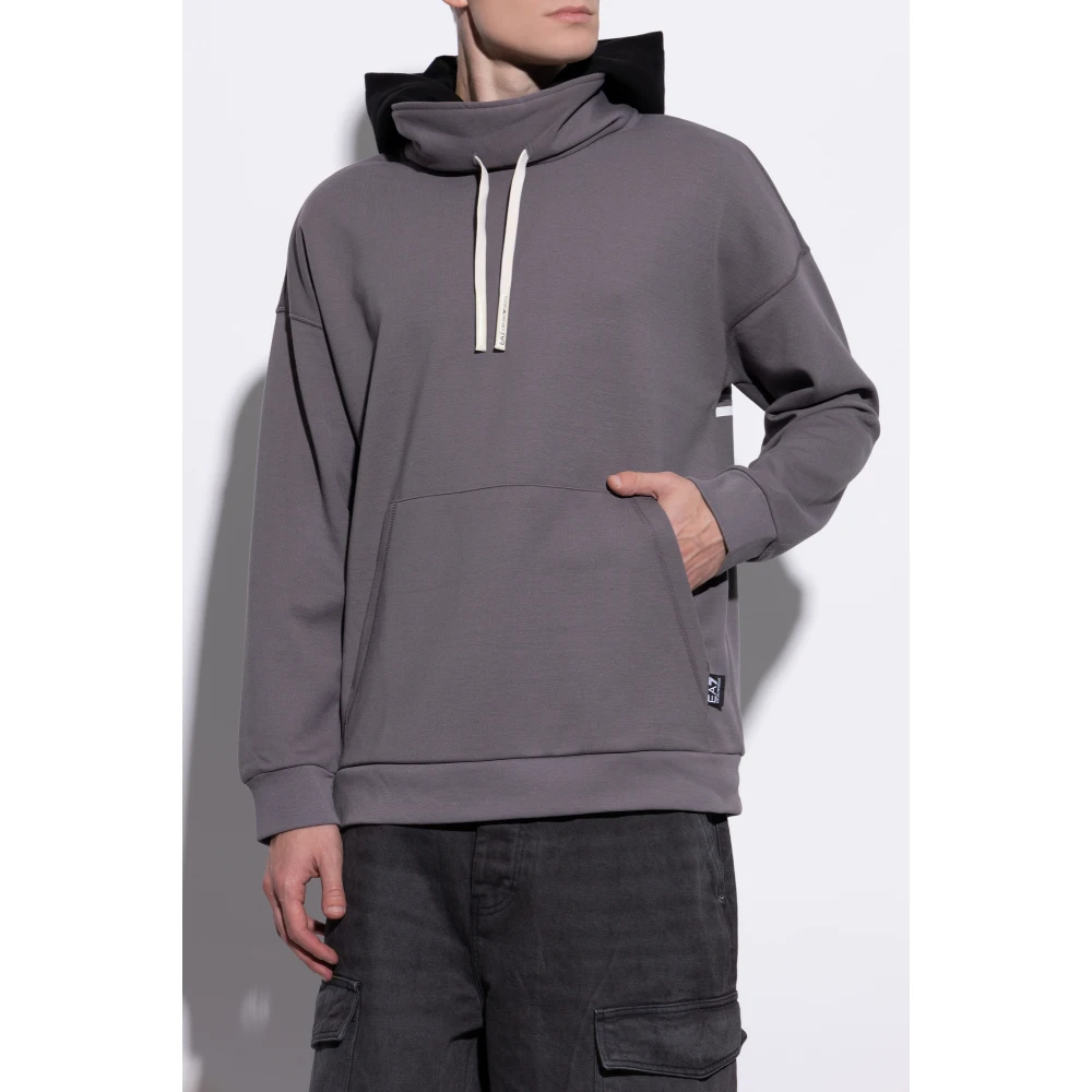 Emporio Armani EA7 Hoodie Gray Heren