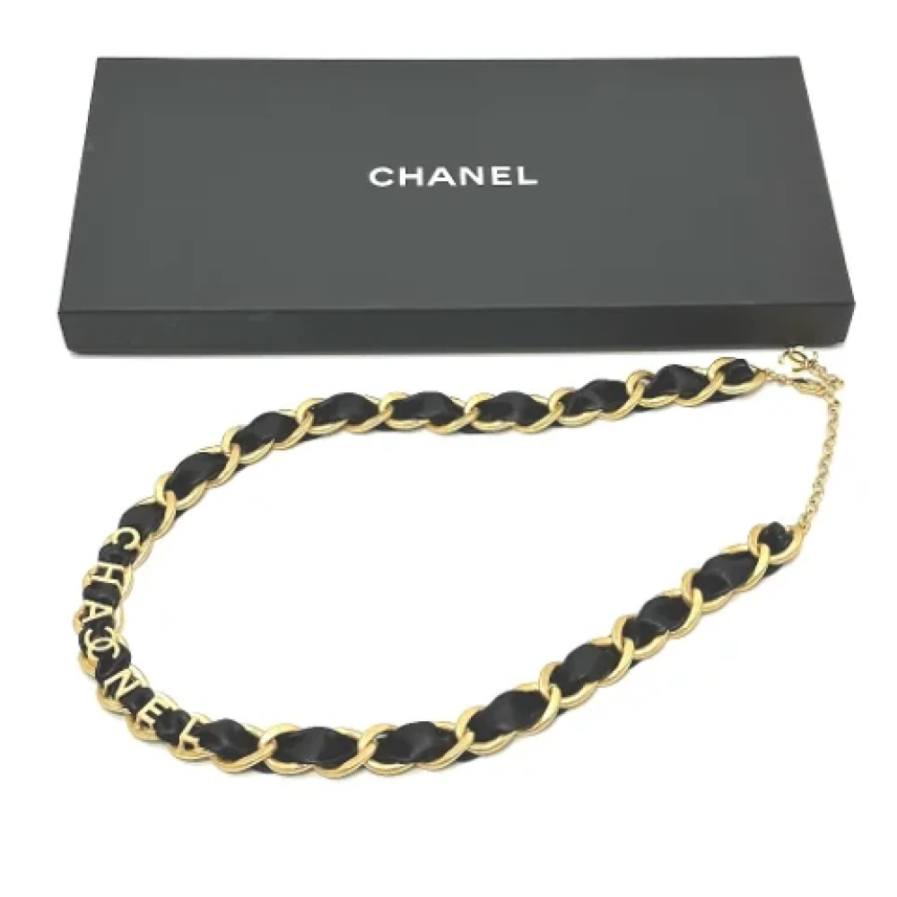Chanel Vintage Pre-owned Leather belts Black Dames
