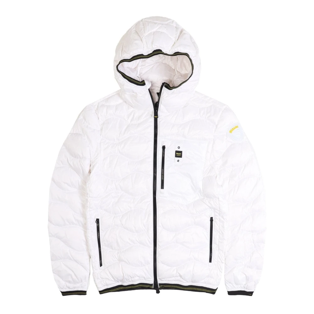 Blauer Korte Heren Wave Roller Gewatteerde Jas White Heren