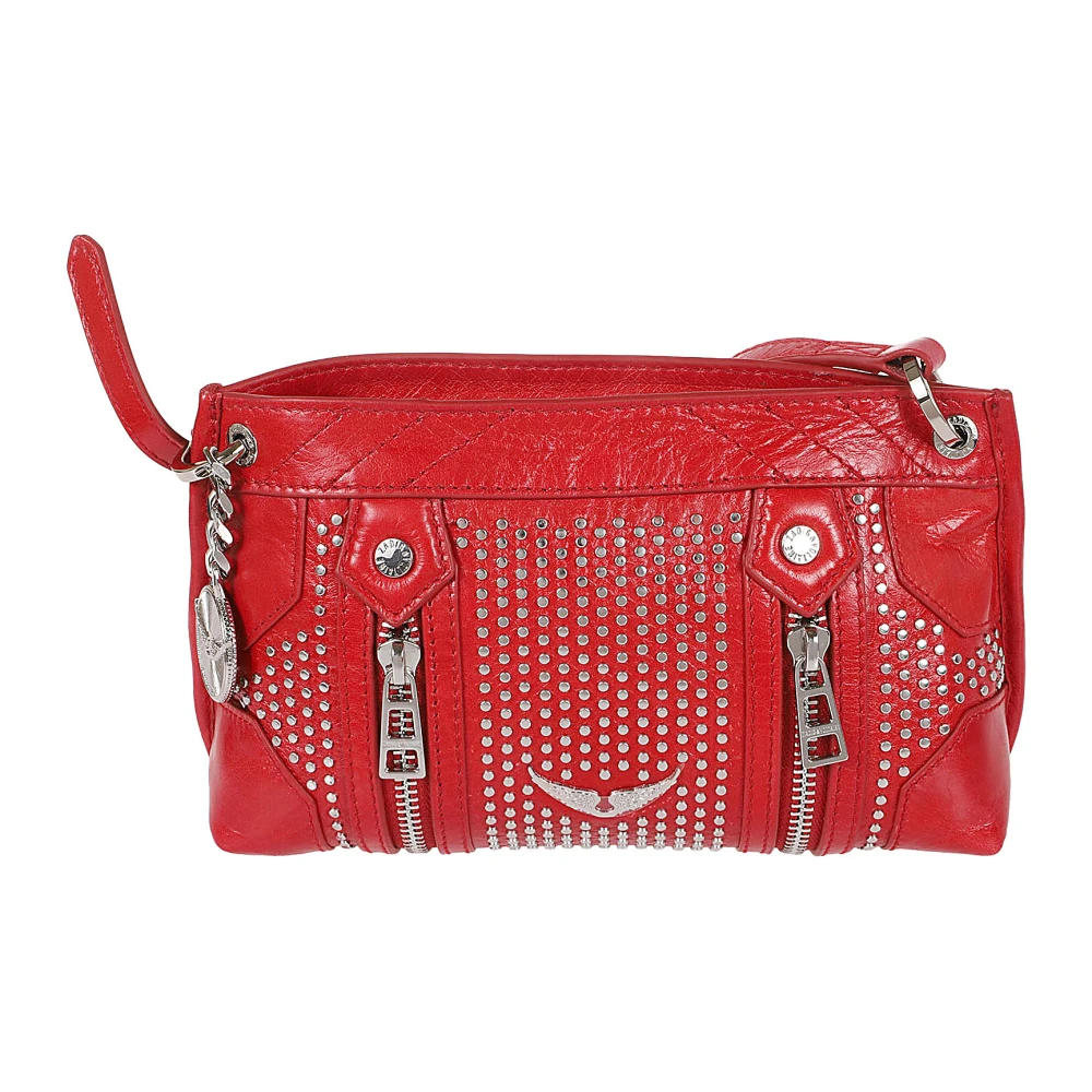 Zadig & Voltaire Leren Tas in Flash Kleur met Rits Red Dames