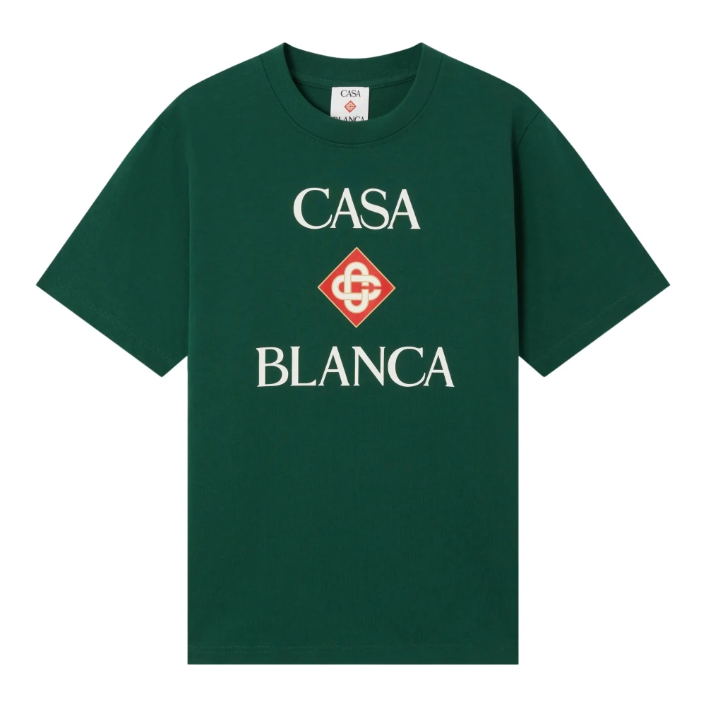 Casablanca Diamond Logo Short Sleeve T-Shirt - Male - T-Shirts - Green - Xl - Tops
