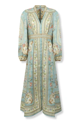 Roselight Plunge Midi Dress