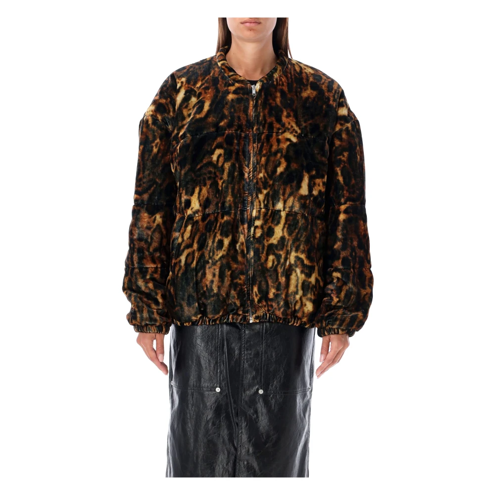 Isabel marant Luipaardfluwelen Jas Outerwear Leo Aw24 Multicolor Dames