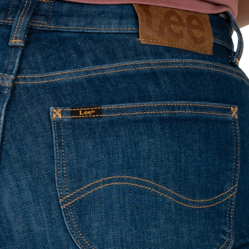 Lee Zwarte Leren Mary Janes Blue Dames
